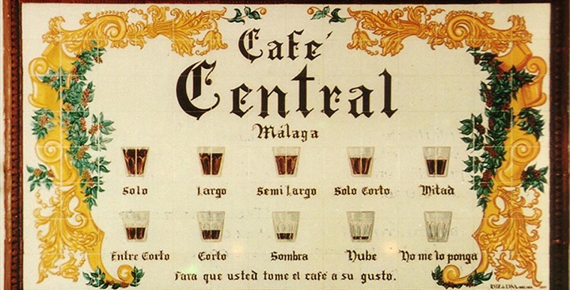 Afbeelding koffievarianten Café Central Malaga